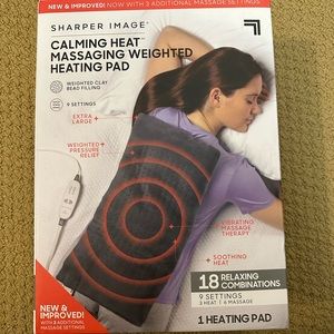 Weighted massage heating pad